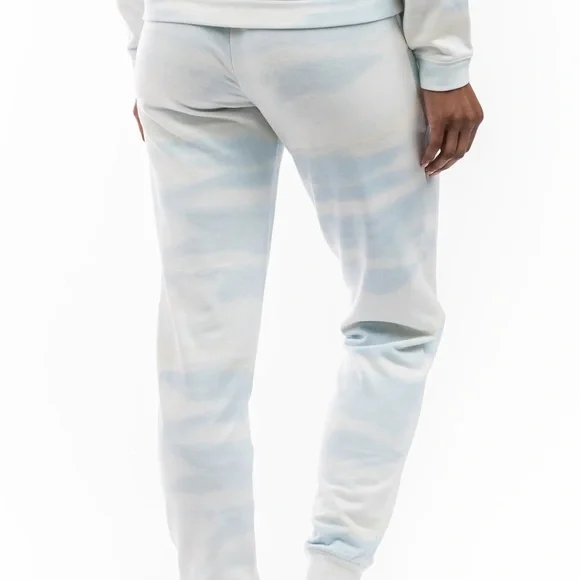 Rachel Parcell Lounge Set Fleece Joggers Crewneck Sweatshirt Blue Cloud - Picture 6 of 10